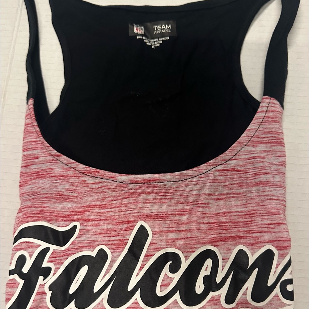 NFL Falcons Women's Red and Black Tank Top